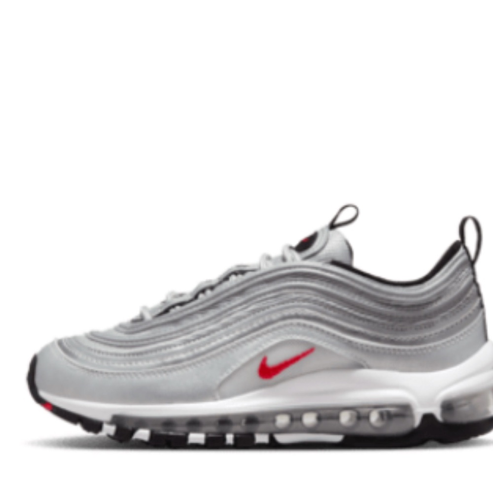 Nike Air Max 97 Silver Red Sneakers.  EUC